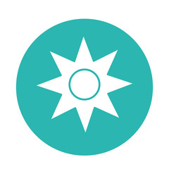 Isolated natural flower block style icon vector design