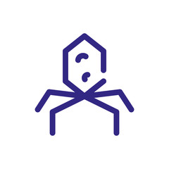 bacteriophage icon, thick line style