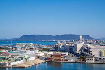 Fototapeta na wymiar Cityscape of Takamatsu city in the Seto Inland Sea ,Kagawa, Shikoku, Japan