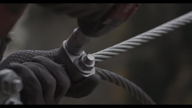 mounting clamp onto steel rope heavy duty