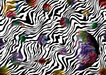 abstract zebra skin print design