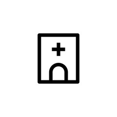 Obraz premium Vector illustration, hospital icon design