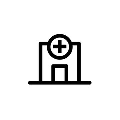 Fototapeta premium Vector illustration, hospital icon design