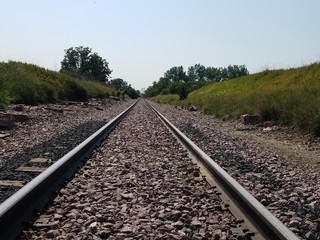 Fototapeta premium railway in forest