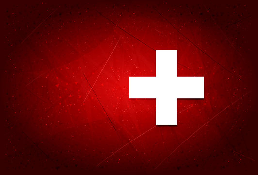 Plus icon modern trendy abstract red background illustration