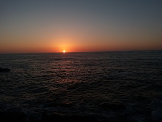 sunset over the sea