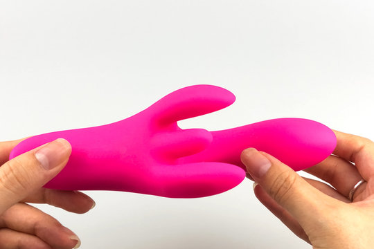 Sex toy from sex shop. Double vibrator for women.