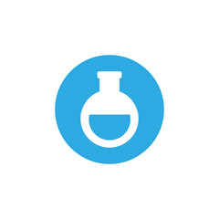 chemical laboratory test tubes, block and flat style icon