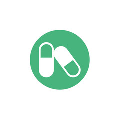 medical pills, block and flat style icon