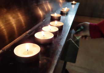 candless in the church, 