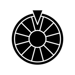 Roulette casino icon vector design templates