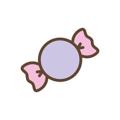Isolated sweet candy line and fill style icon vector design