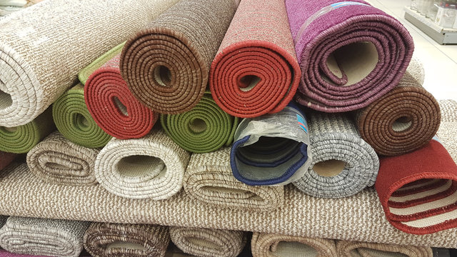 carpets background storange, side view