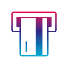 Isolated credit card gradient line style icon vector design
