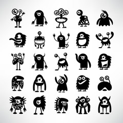 funny monster icons character vector set © bigpa