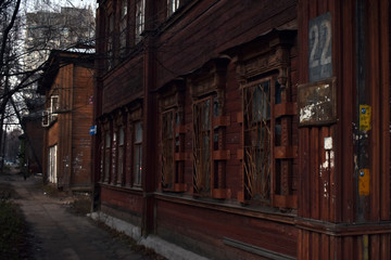 Fototapeta premium old beautiful wooden house. Nizhny Novgorod. Russia
