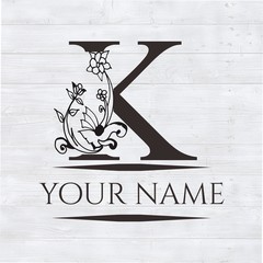 Letter K Capital Illuminated Vector Svg Letter