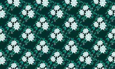 Modern floral pattern background wallpaper for spring with leaf and flower design.