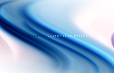 Abstract background - fluid color gradient waves, with dynamic motion line effect. Vector Illustration For Wallpaper, Banner, Background, Card, Book Illustration, landing page