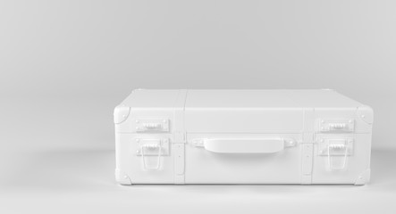 Travel suitcase on white background. Detailed 3d illustration