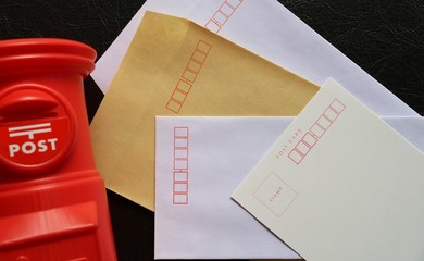 郵便　ポスト　封筒　はがき　備品