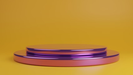 Product Stand. empty space for product design show. stage showcase for new product. banners background. Cosmetic. Podium stand. 3D Rendering.