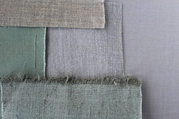 Canvas textile abstract gray, brown, green texture background