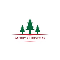 Fototapeta na wymiar Christmas logo template vector icon design