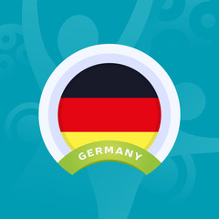 Germany vector flag. European football 2020 tournament final stage. Official championship colors and style
