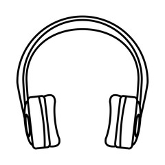 earphones audio device isolated icon