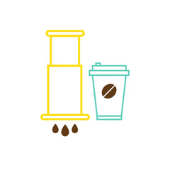 coffee maker icon, vector illustration