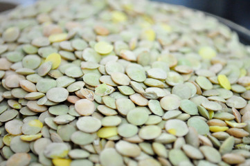 Green Lentils Closeup