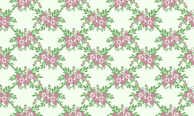 Modern template for spring, with leaf and floral pattern background design.