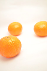 Three Fresh Mandarines