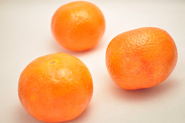 Three Fresh Mandarines