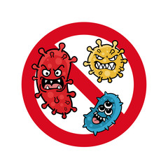 Corona Virus Concept. Dangerous Virus Character Vector Illustration