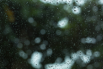 water rain drop on glass window
