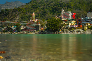 Laxman Jhula This long famous pedestrian suspension bridge crossing the Ganges River offers scenic views