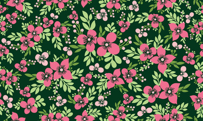 leaf and floral beautiful design, for cute spring floral pattern background.