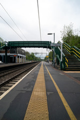 A train station in Hartford that creates amazing leading lines with an overpass that adds an extra bit of detail on the cloudy day.