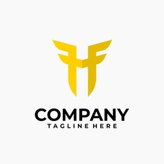 initial letter h logo design vector inspiration