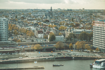 Naklejka premium Amsterdam from the air
