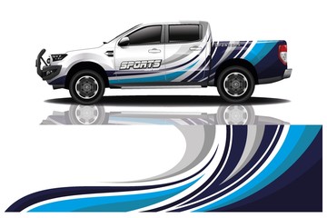 truck car decal wrap design vector © Combo Wrap