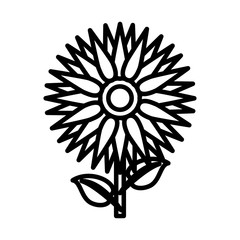 beautiful sunflower garden isolated icon