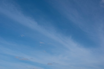 Beautiful blue sky and white fluffy clouds, Vibrant color sky with cloud on a sunny day, The morning sky with clouds in various shapes, Beautiful natural cirrus cloud background.