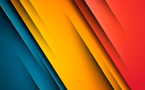 Modern abstract background hipster design. Yellow, orange and blue overlap layer background.