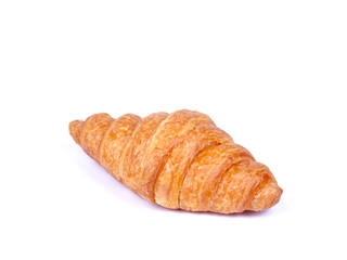 Milk croissants, isolated on a white background.