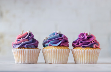 Rainbow Marbled Cupcakes
