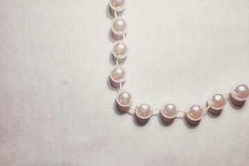 White beaded necklace