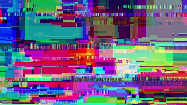 Video / screen damage glitch distortion background, abstract noise effect. (4K UHD seamless looping, computer digitally generated animation.)